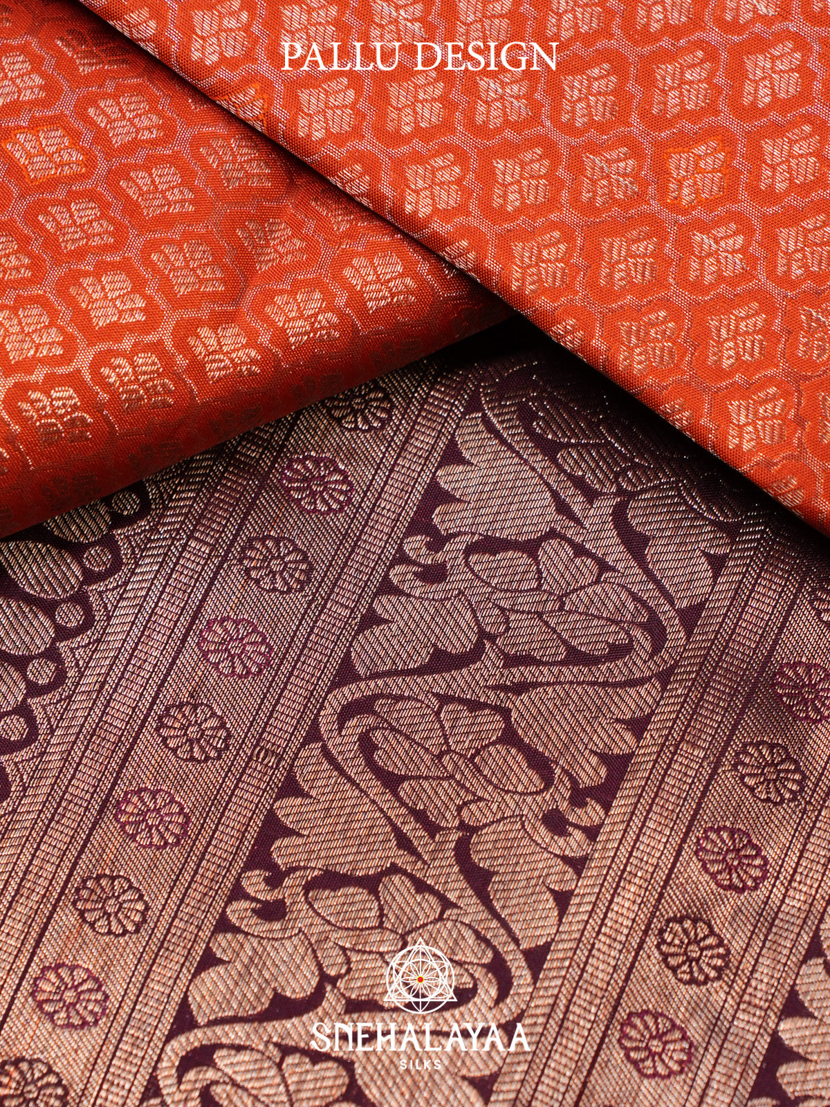 Orange Kanjivaram Silk Saree