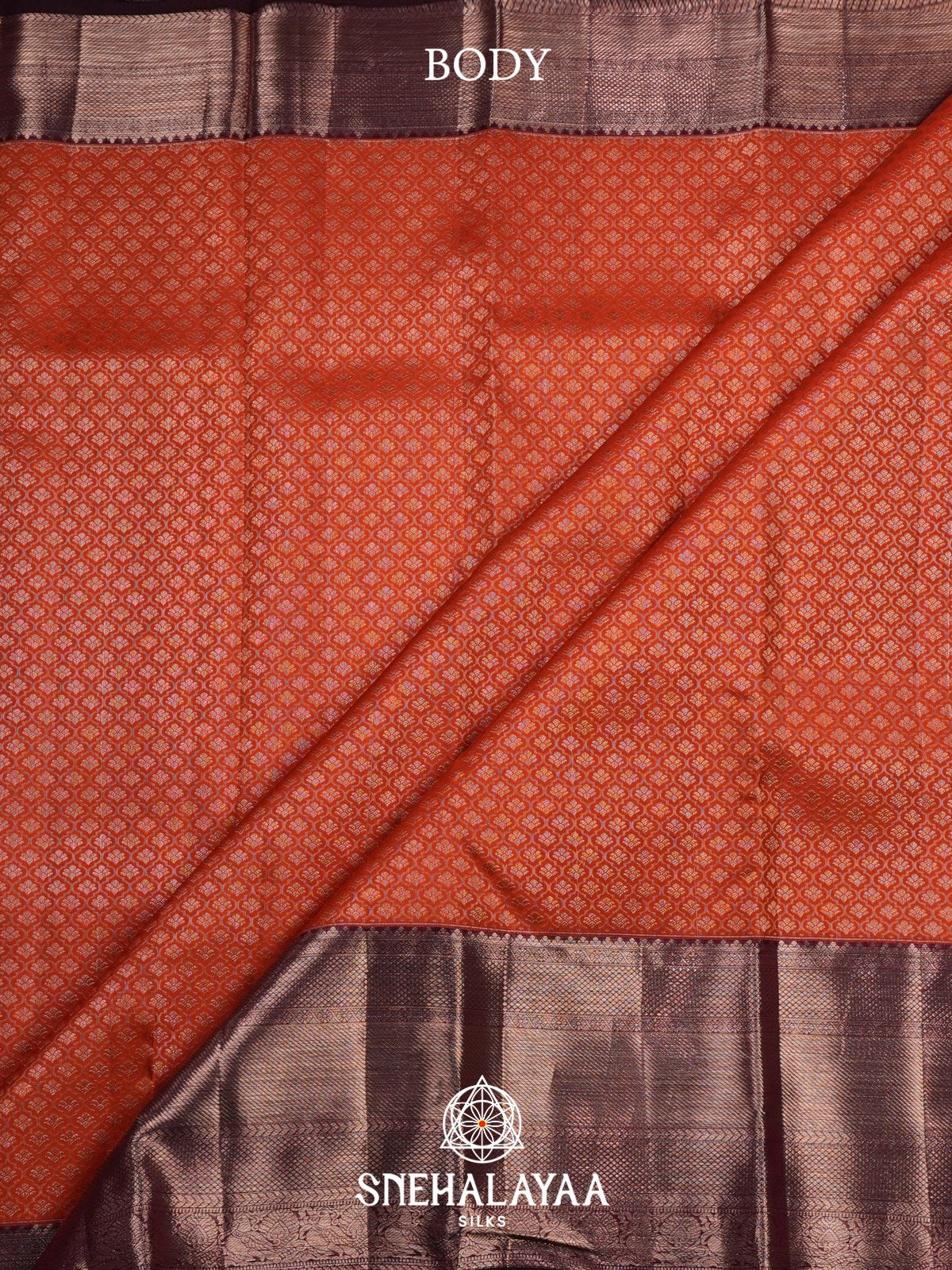 Orange Kanjivaram Silk Saree