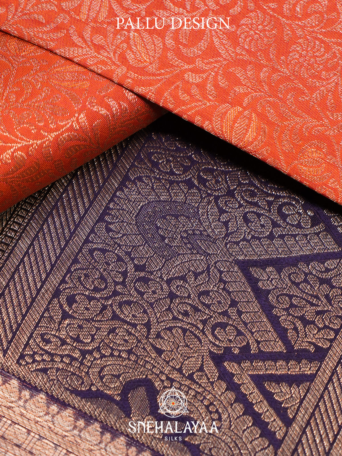 Orange Kanjivaram Silk Saree