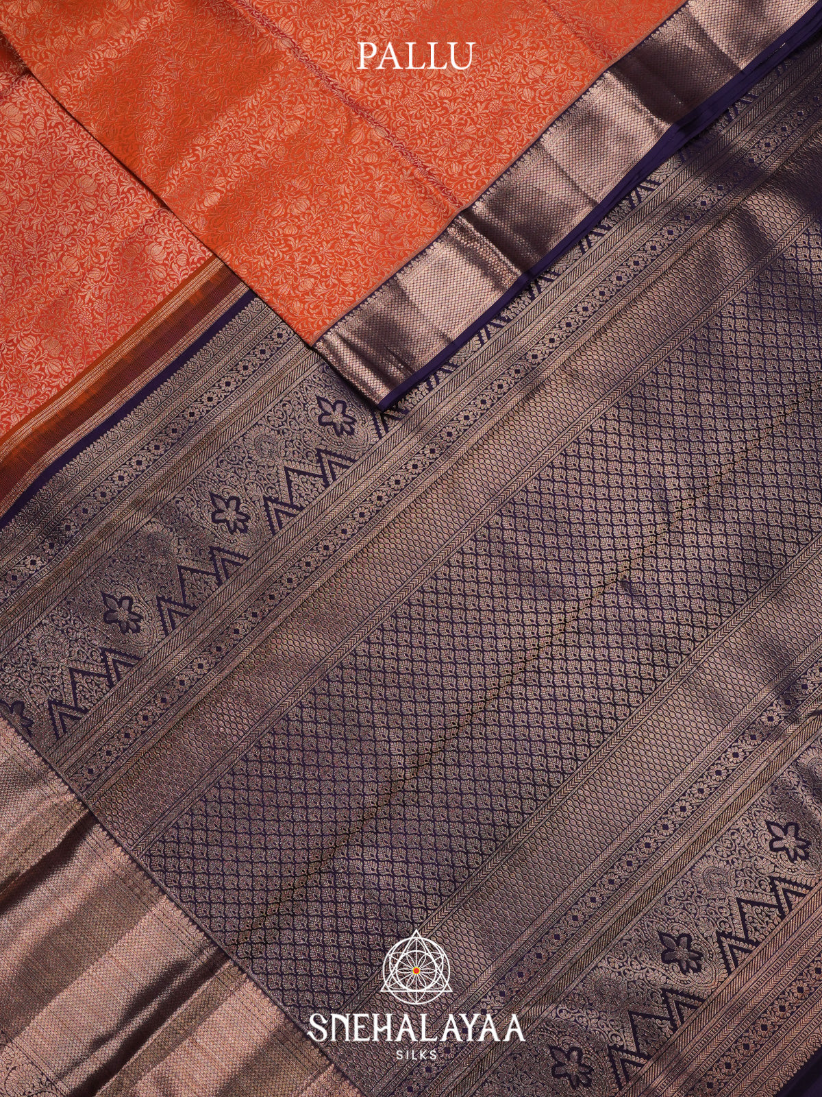 Orange Kanjivaram Silk Saree