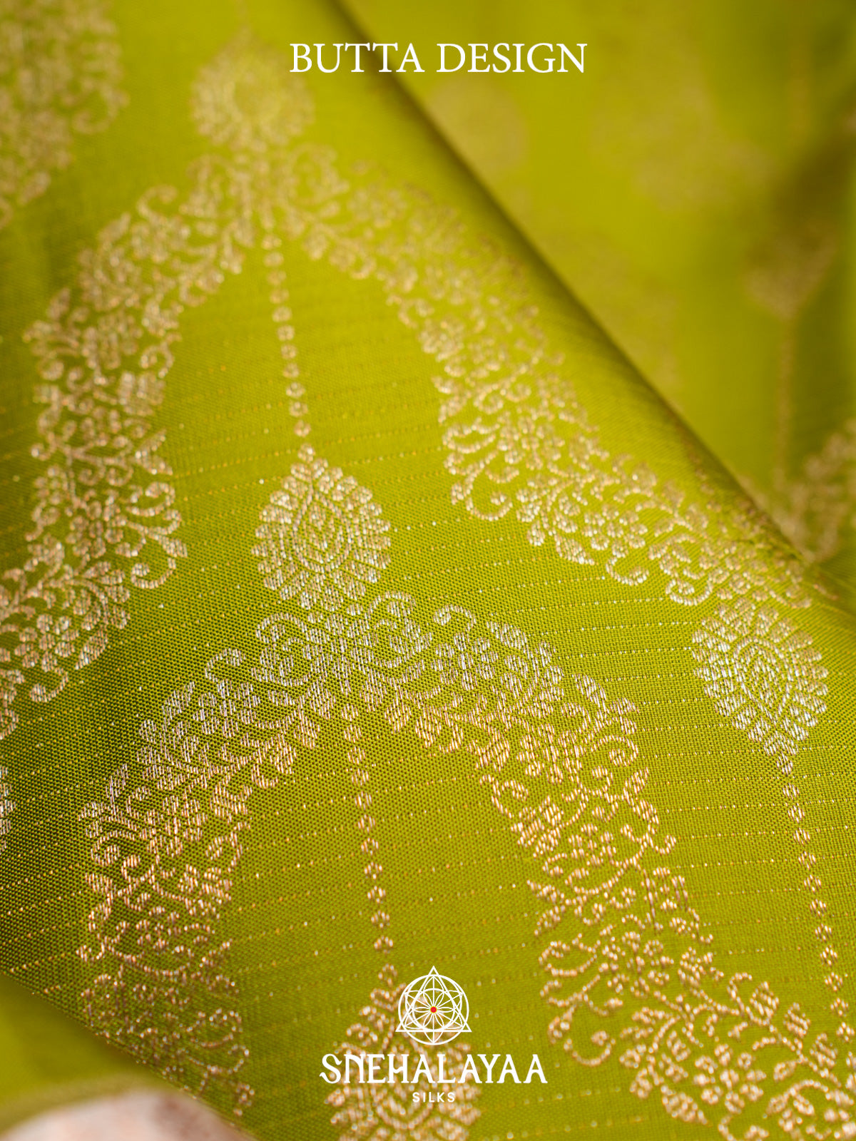 Lime Green Kanjivaram Silk Saree