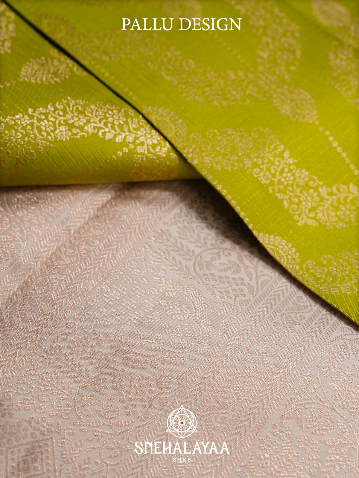 Lime Green Kanjivaram Silk Saree