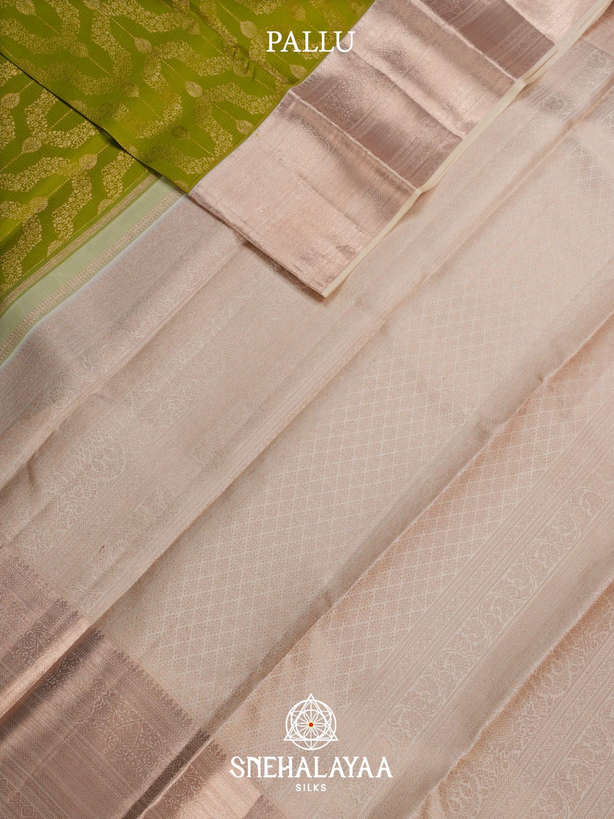 Lime Green Kanjivaram Silk Saree