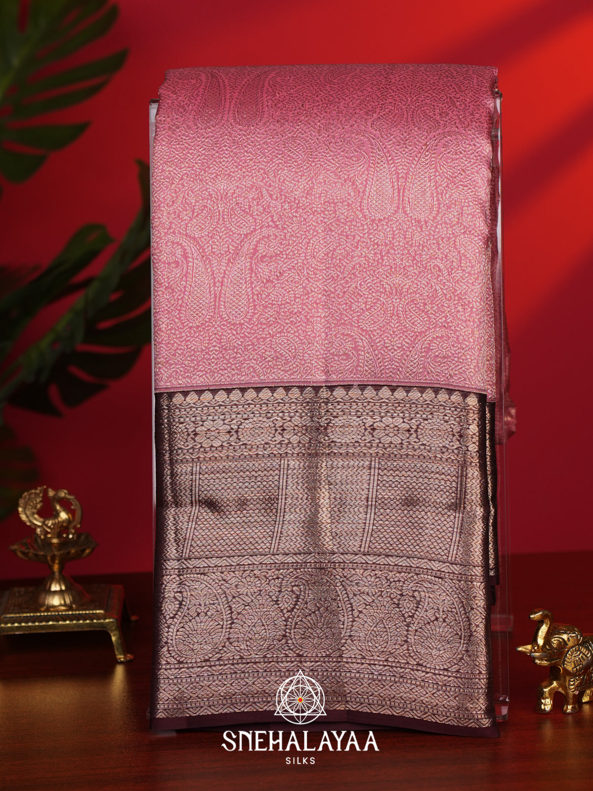 Pink Kanjivaram Silk Saree