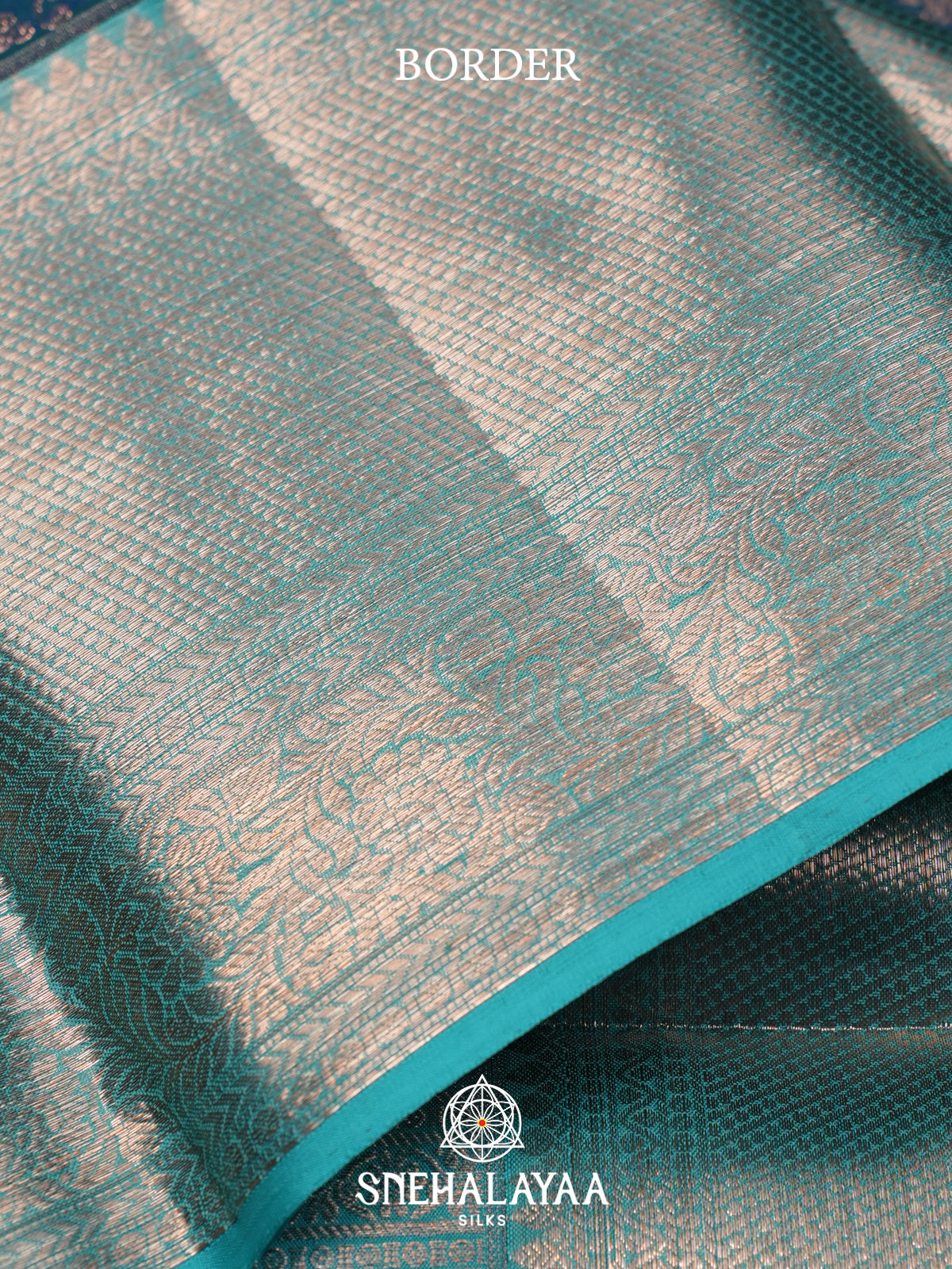 Peacock Blue Kanjivaram Silk Saree