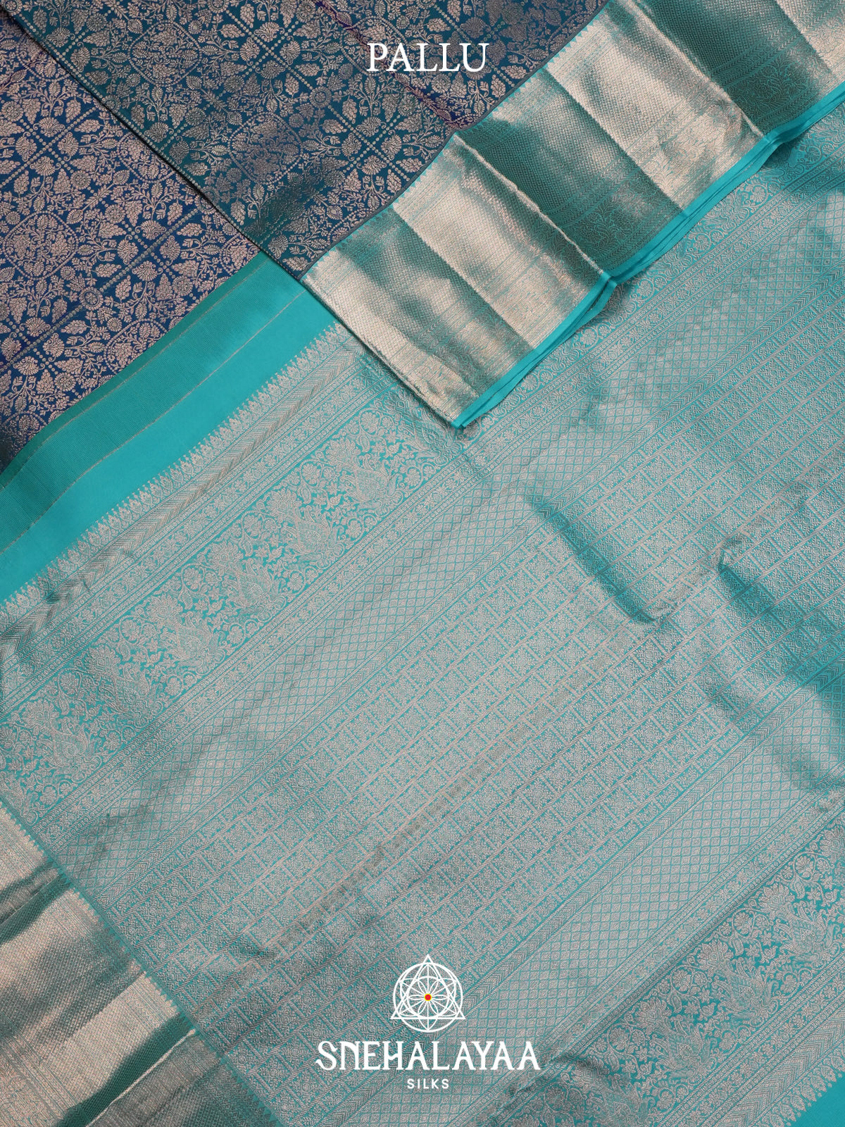 Peacock Blue Kanjivaram Silk Saree