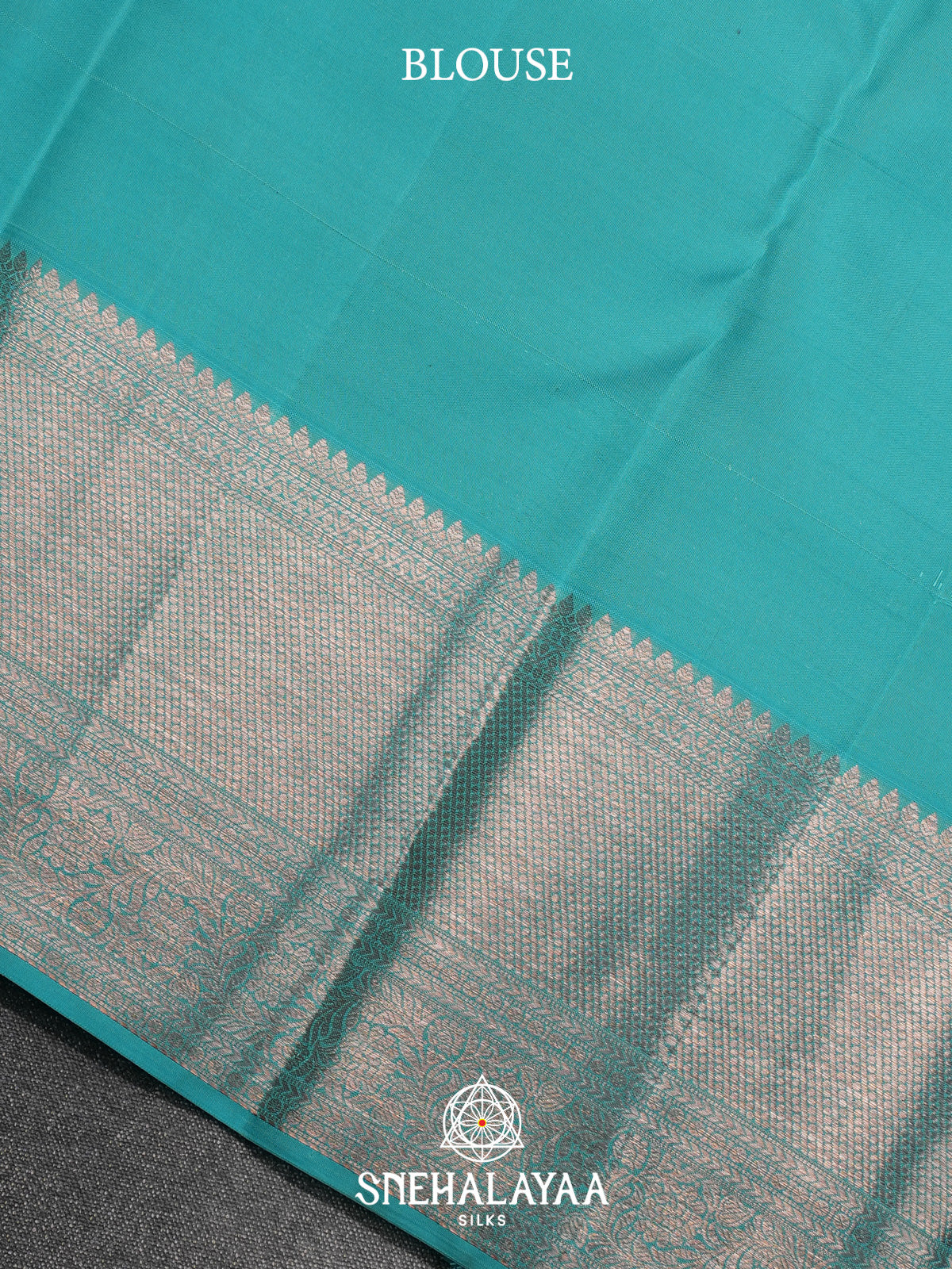 Peacock Blue Kanjivaram Silk Saree