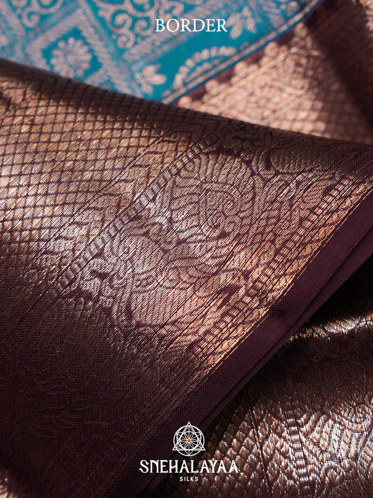 Teal Blue Kanjivaram Silk Saree