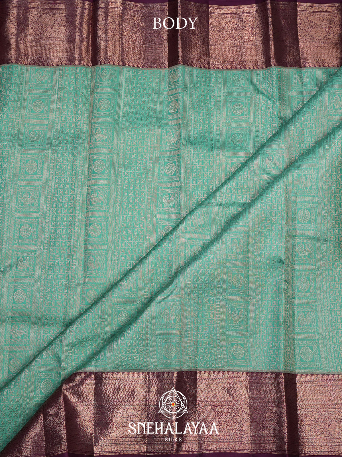 Mint Green Kanjivaram Silk Saree