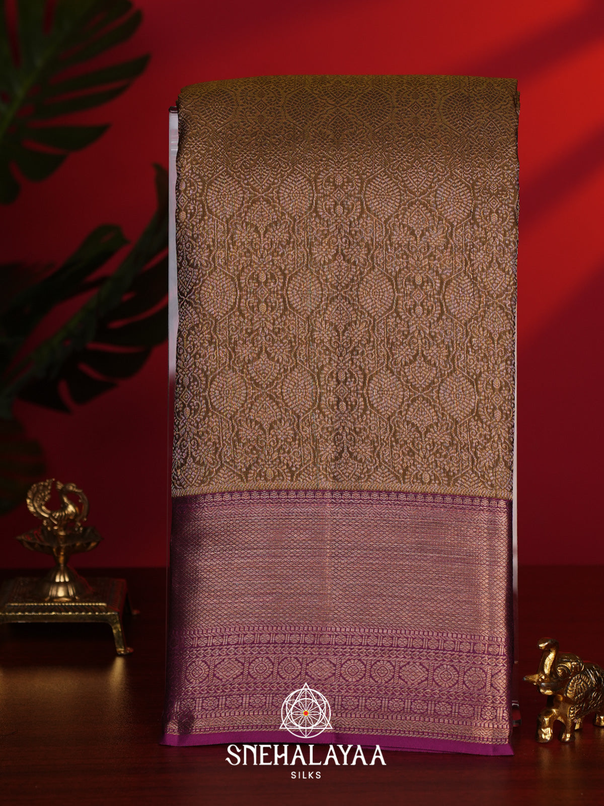 Gold Kanjivaram Silk Saree