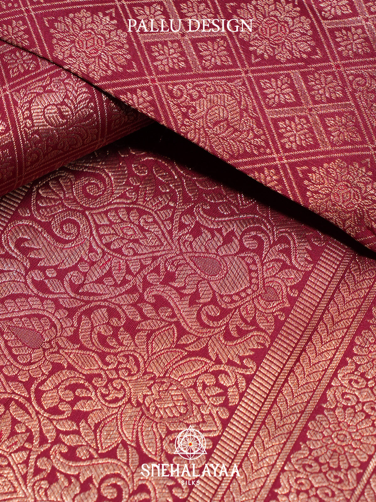 Ruby Red Kanjivaram Silk Saree
