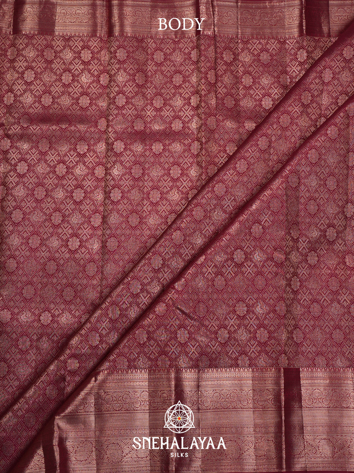Ruby Red Kanjivaram Silk Saree