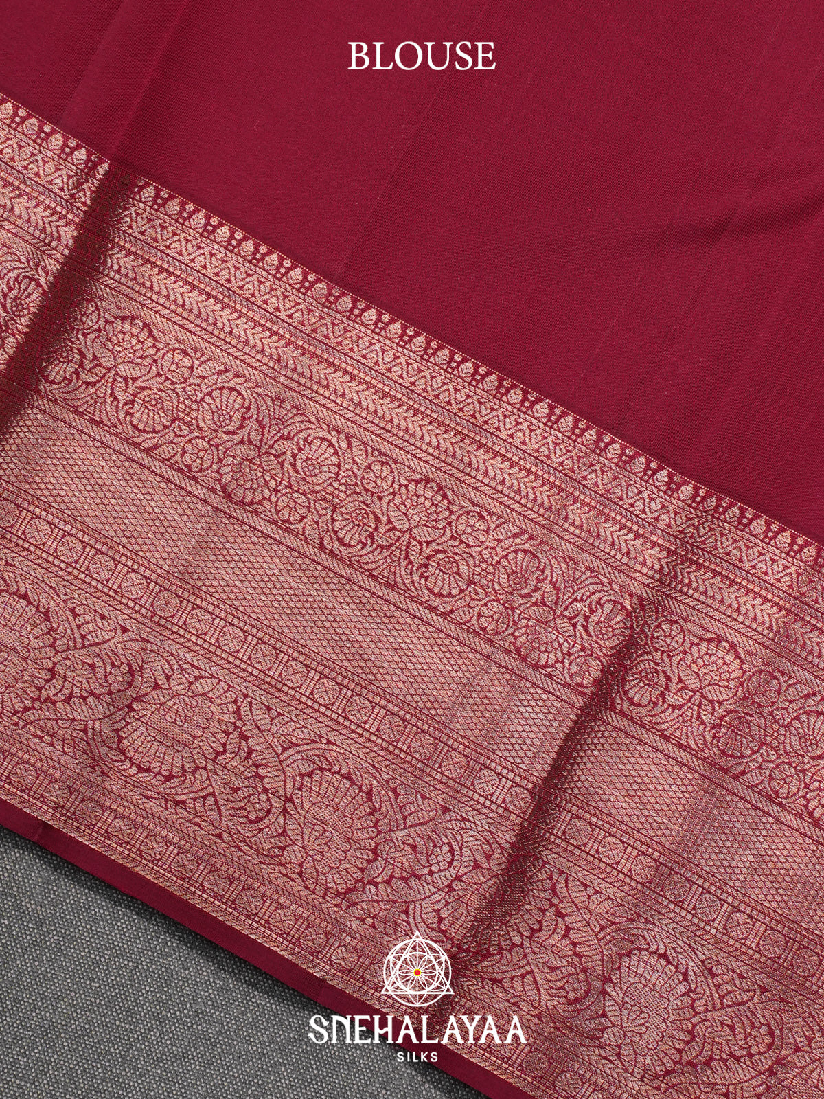 Ruby Red Kanjivaram Silk Saree