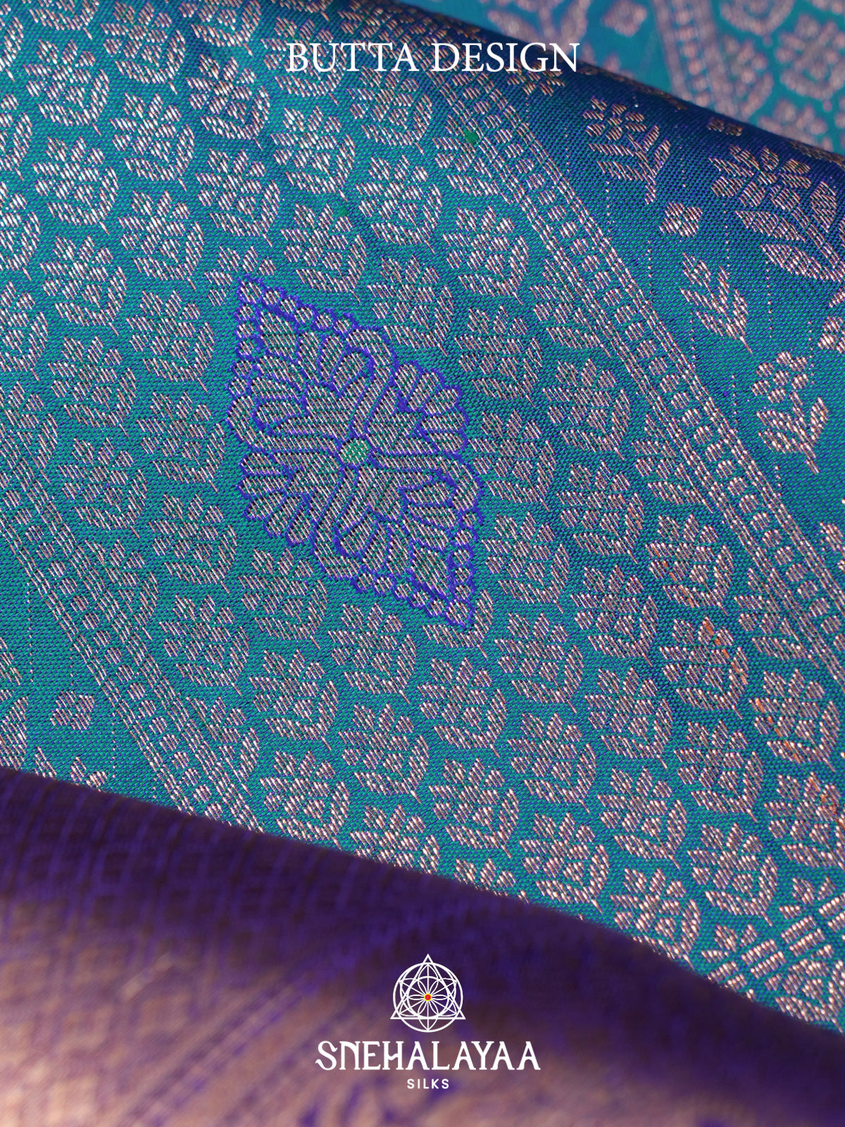 Peacock Blue Kanjivaram Silk Saree