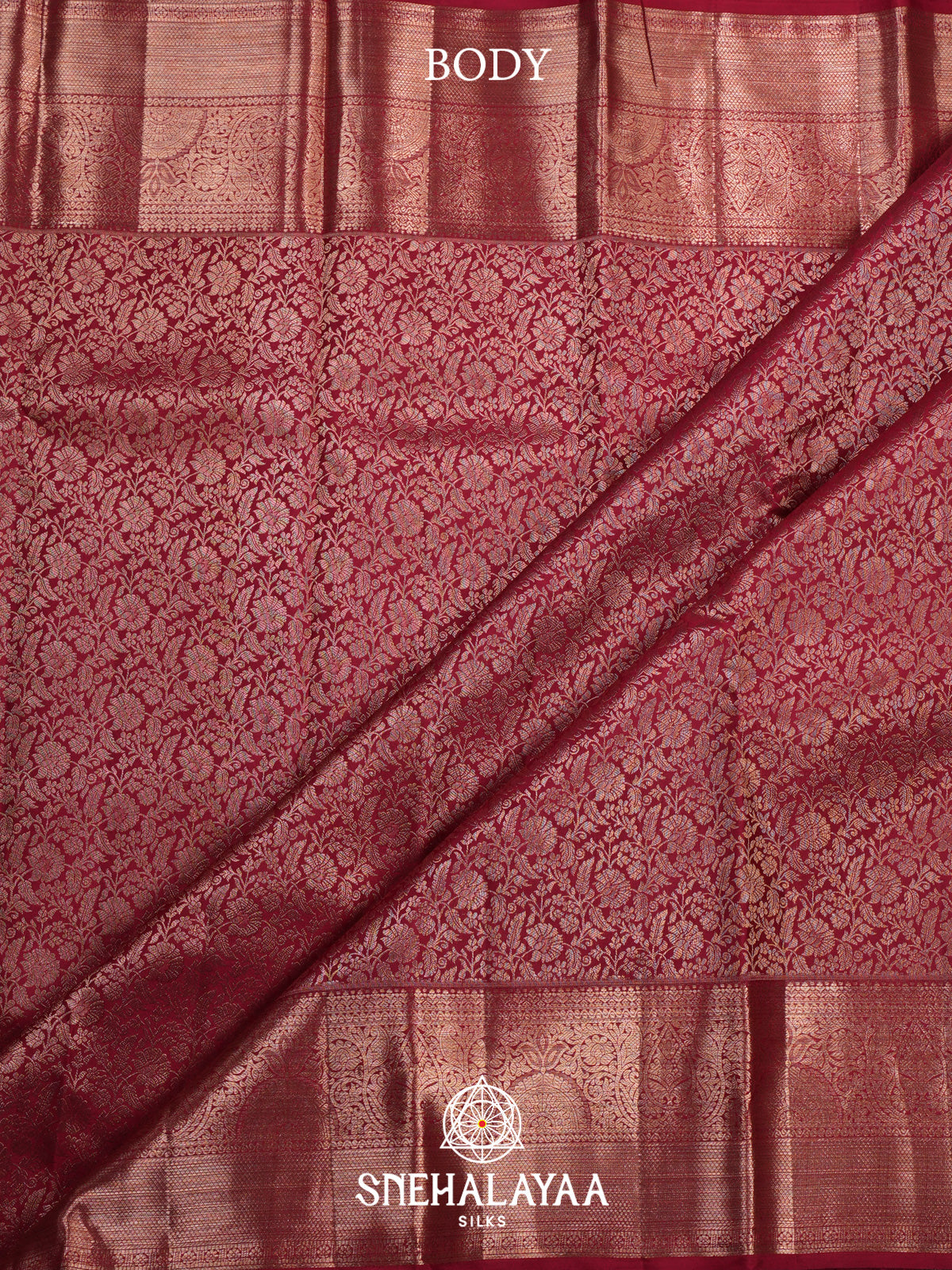 Maroon Kanjivaram Silk Saree