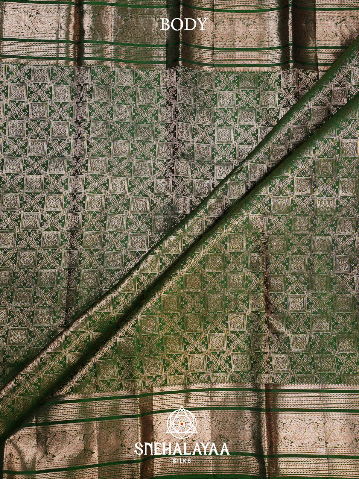 Forest Green Kanjivaram Silk Saree