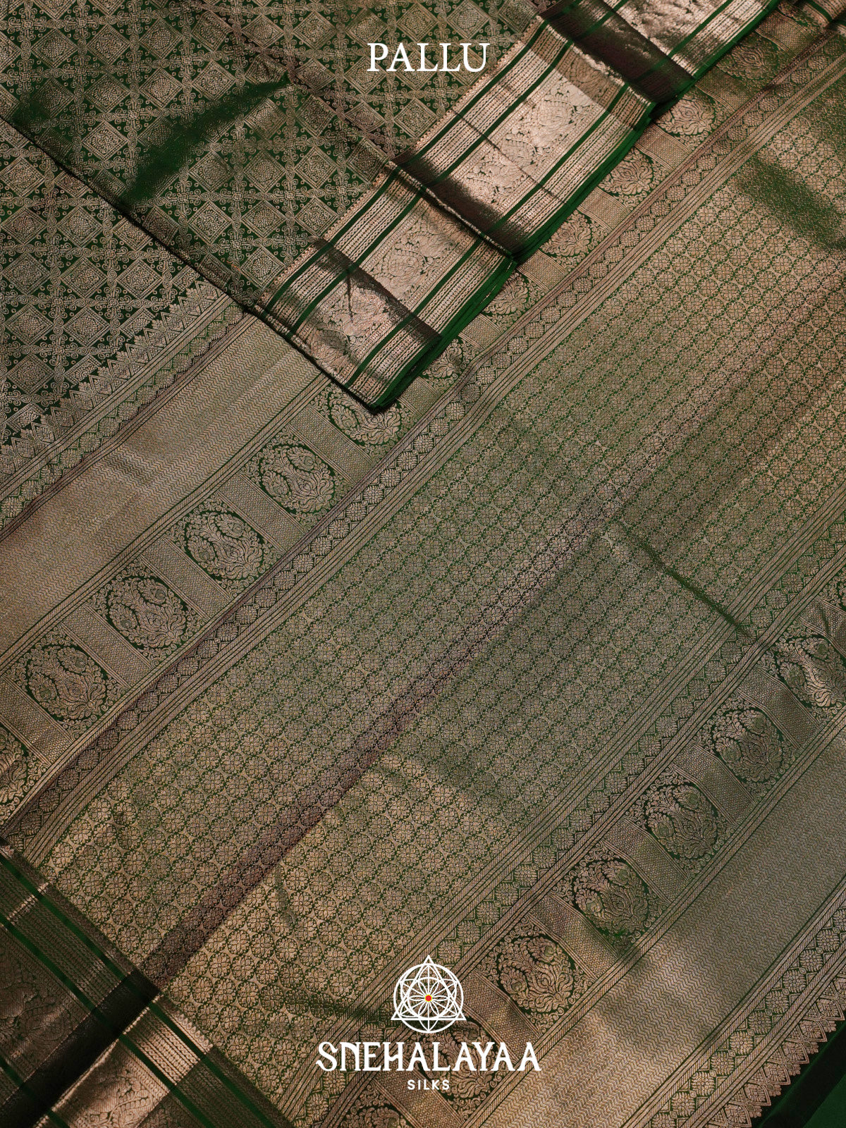 Forest Green Kanjivaram Silk Saree
