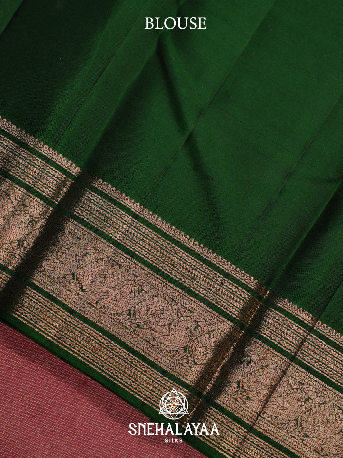 Forest Green Kanjivaram Silk Saree