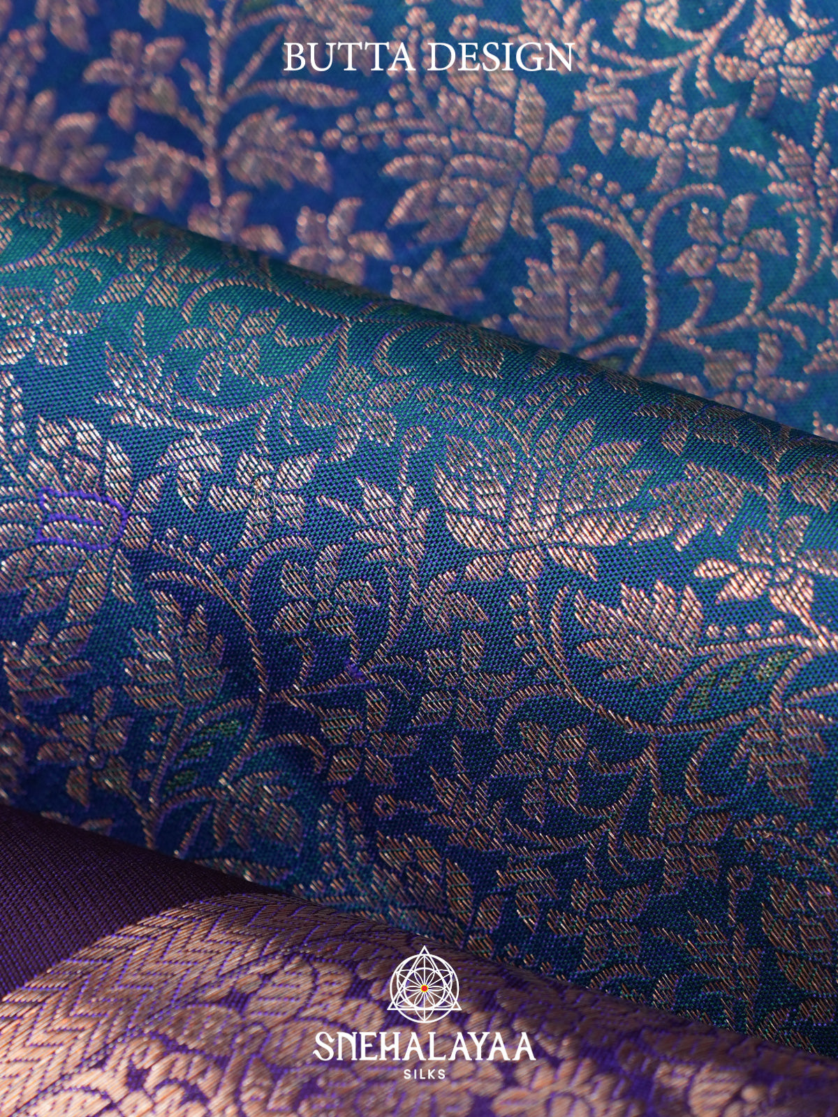 Peacock Blue Kanjivaram Silk Saree