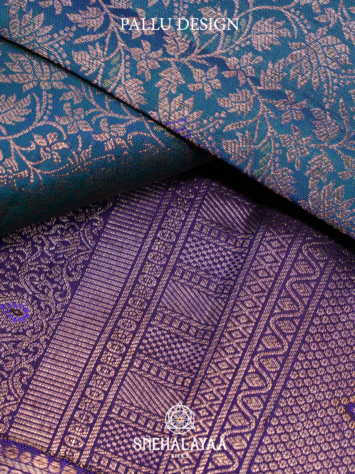 Peacock Blue Kanjivaram Silk Saree