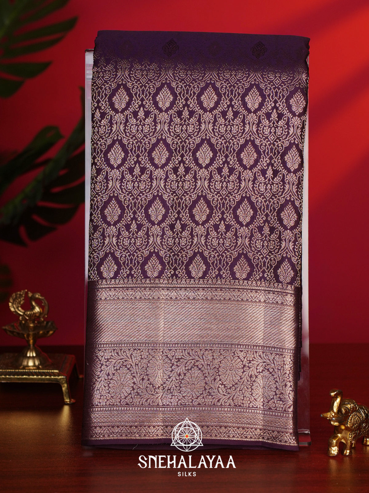 Coffee Brown Kanjivaram Silk Saree