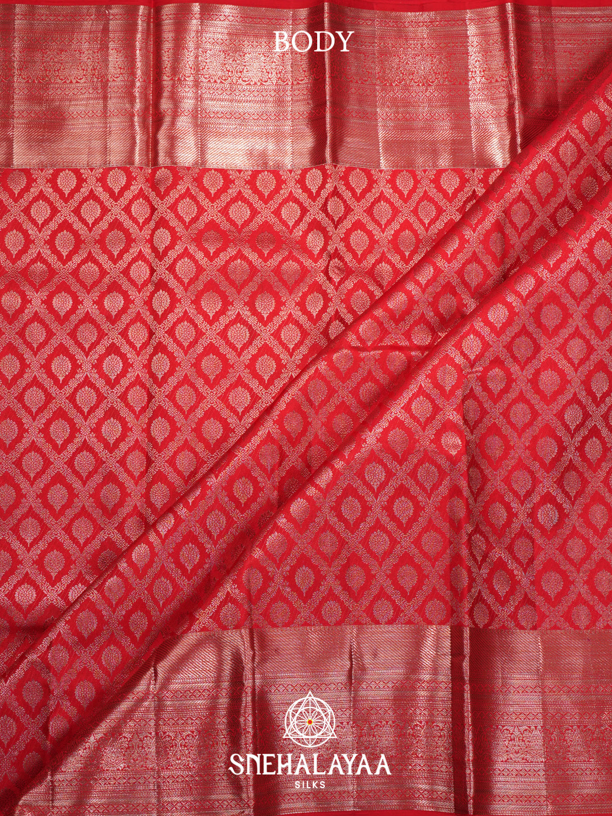 Rust Orange Kanjivaram Silk Saree