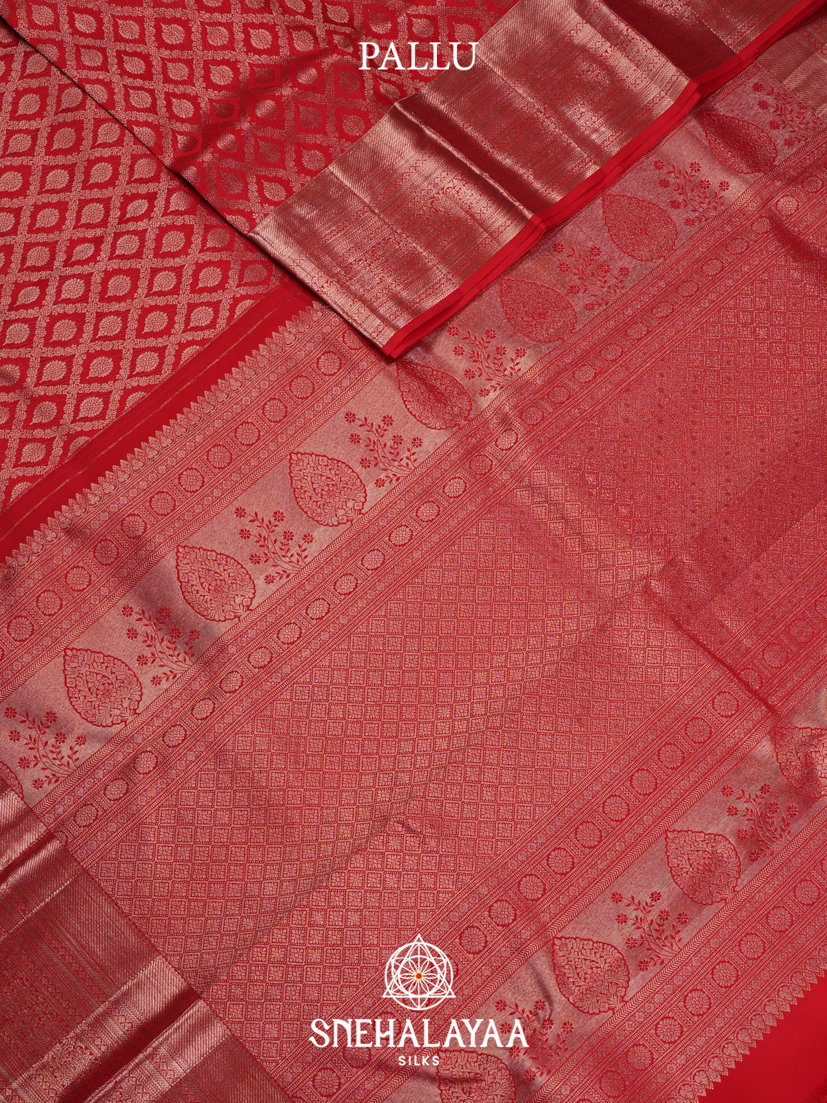 Rust Orange Kanjivaram Silk Saree
