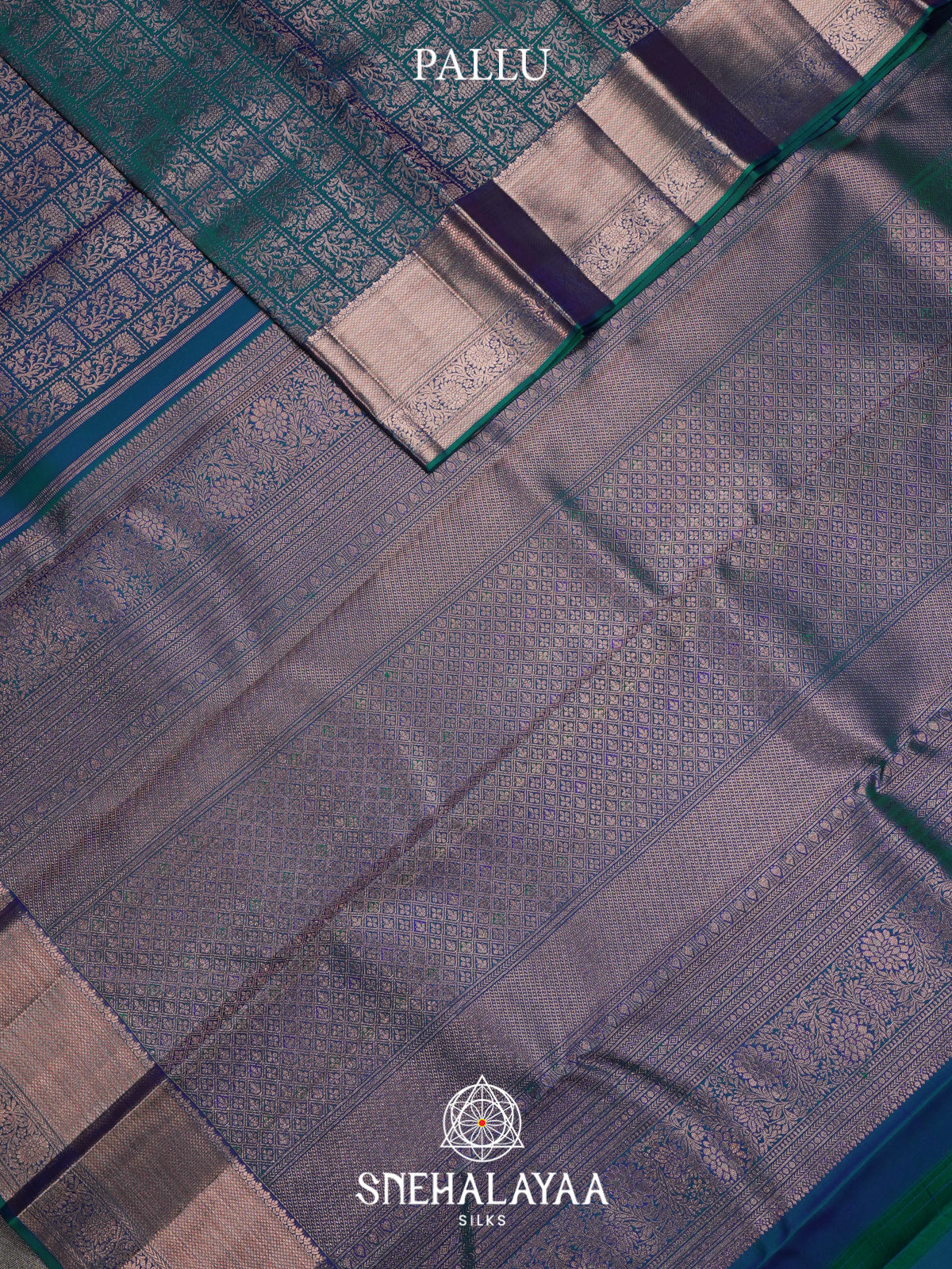 Peacock Blue Kanjivaram Silk Saree
