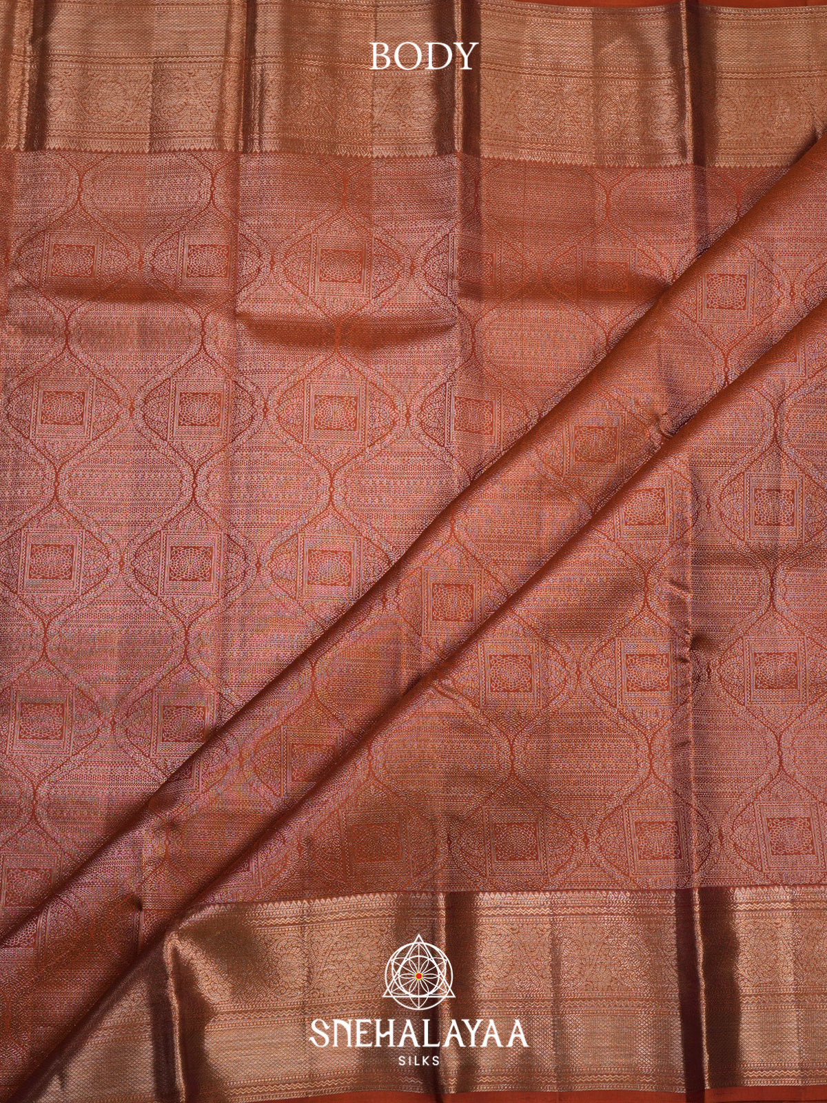 Orange Kanjivaram Silk Saree