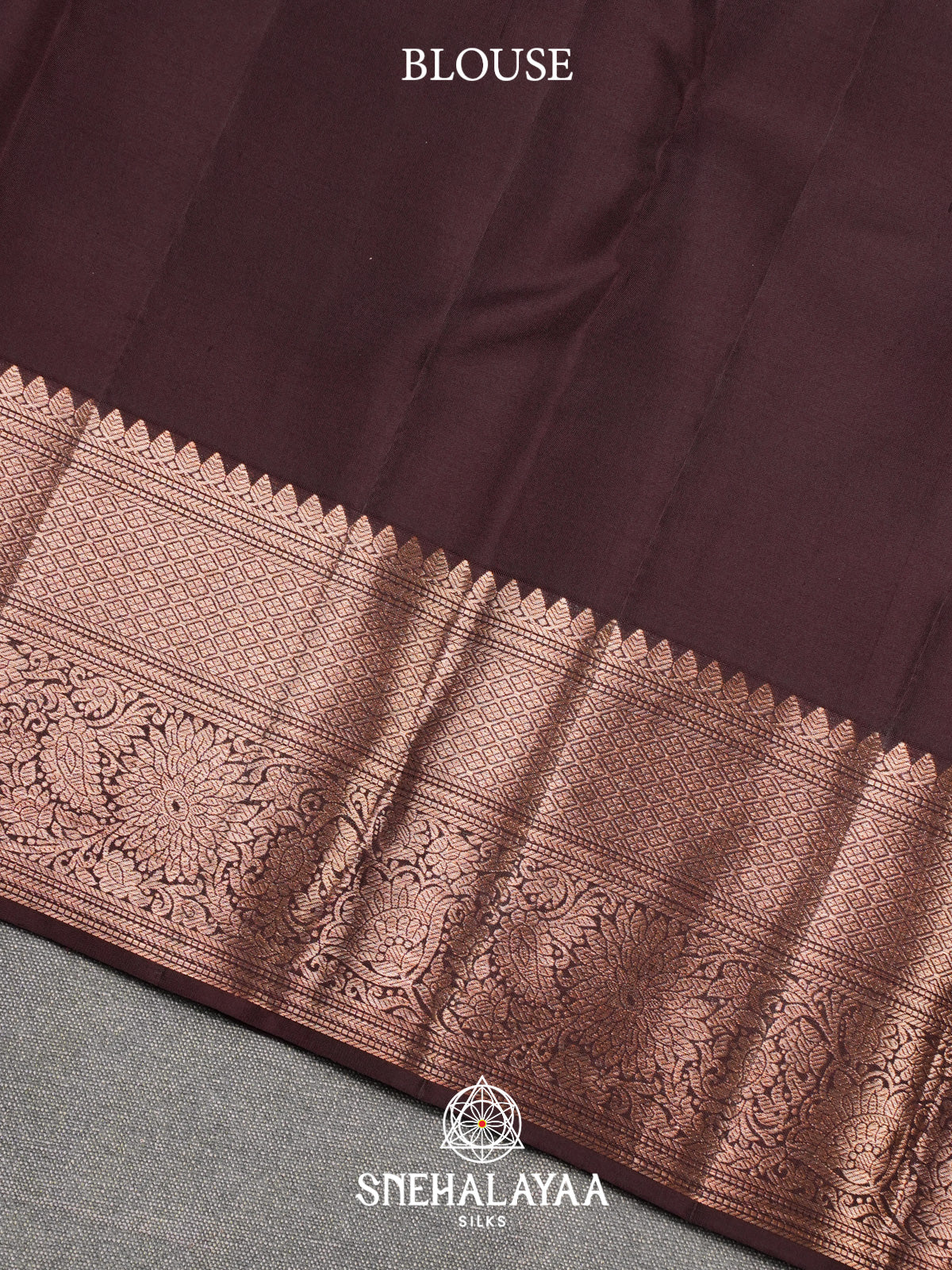 Burnt Orange Kanjivaram Silk Saree
