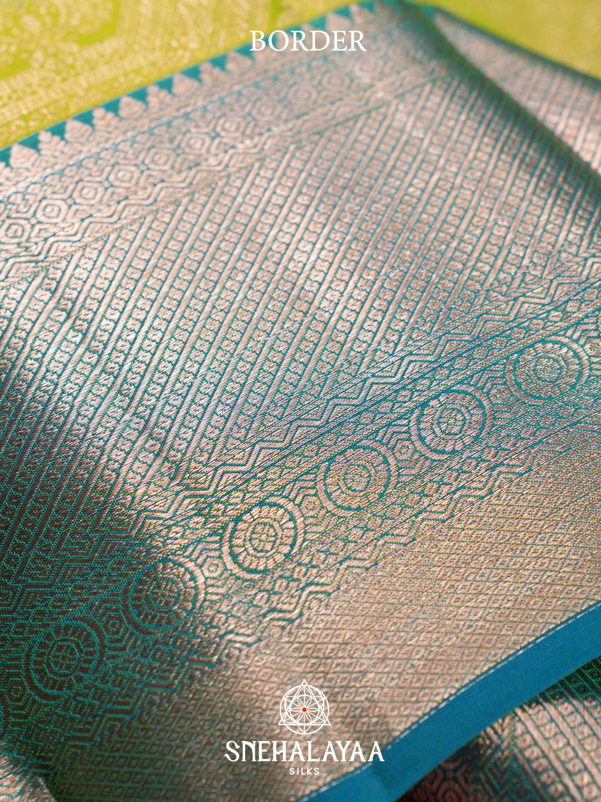 Lime Green Kanjivaram Silk Saree