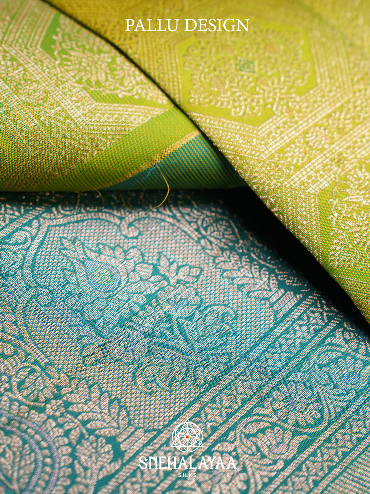 Lime Green Kanjivaram Silk Saree