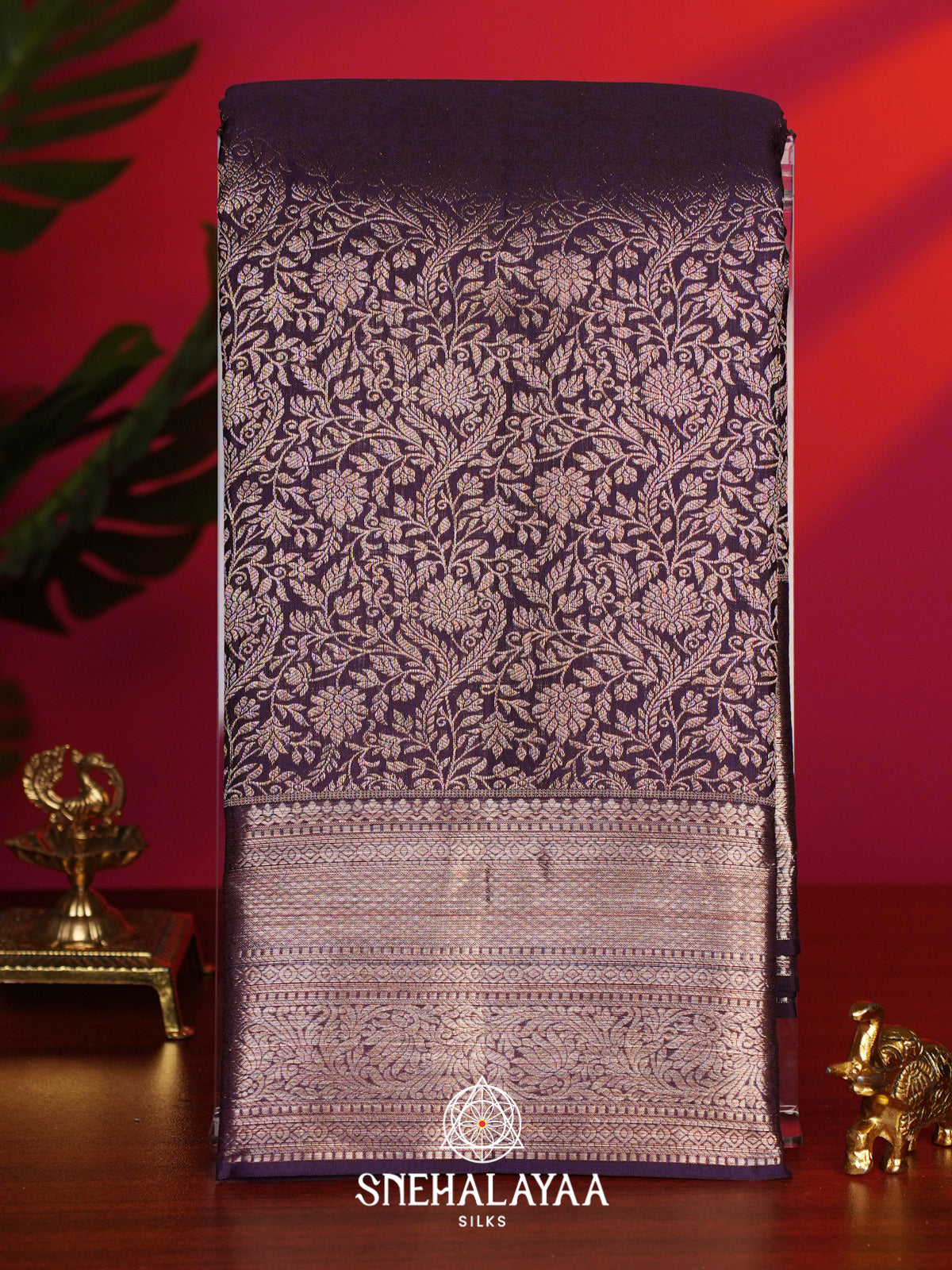 Purple Kanjivaram Silk Saree