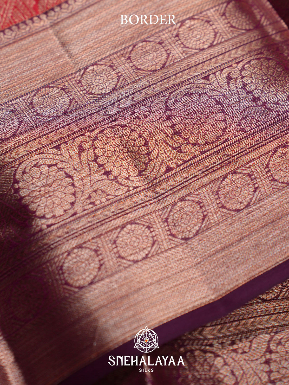 Rust Orange Kanjivaram Silk Saree