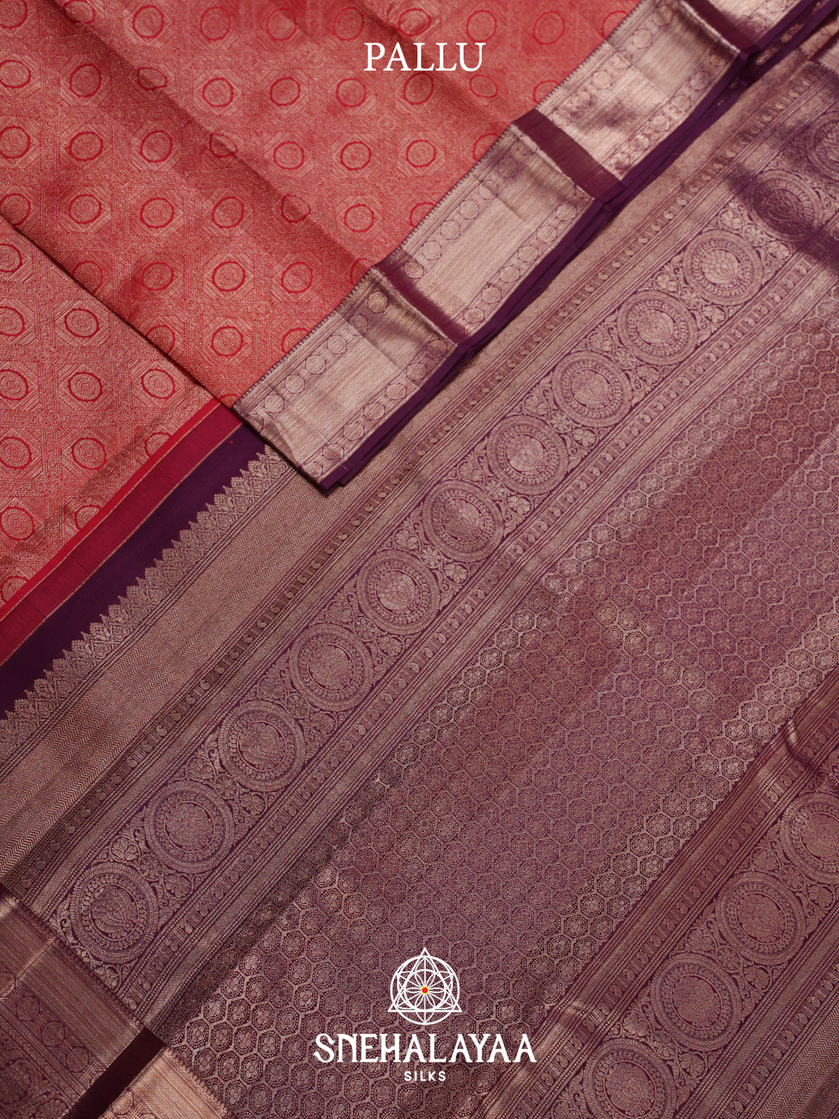 Rust Orange Kanjivaram Silk Saree