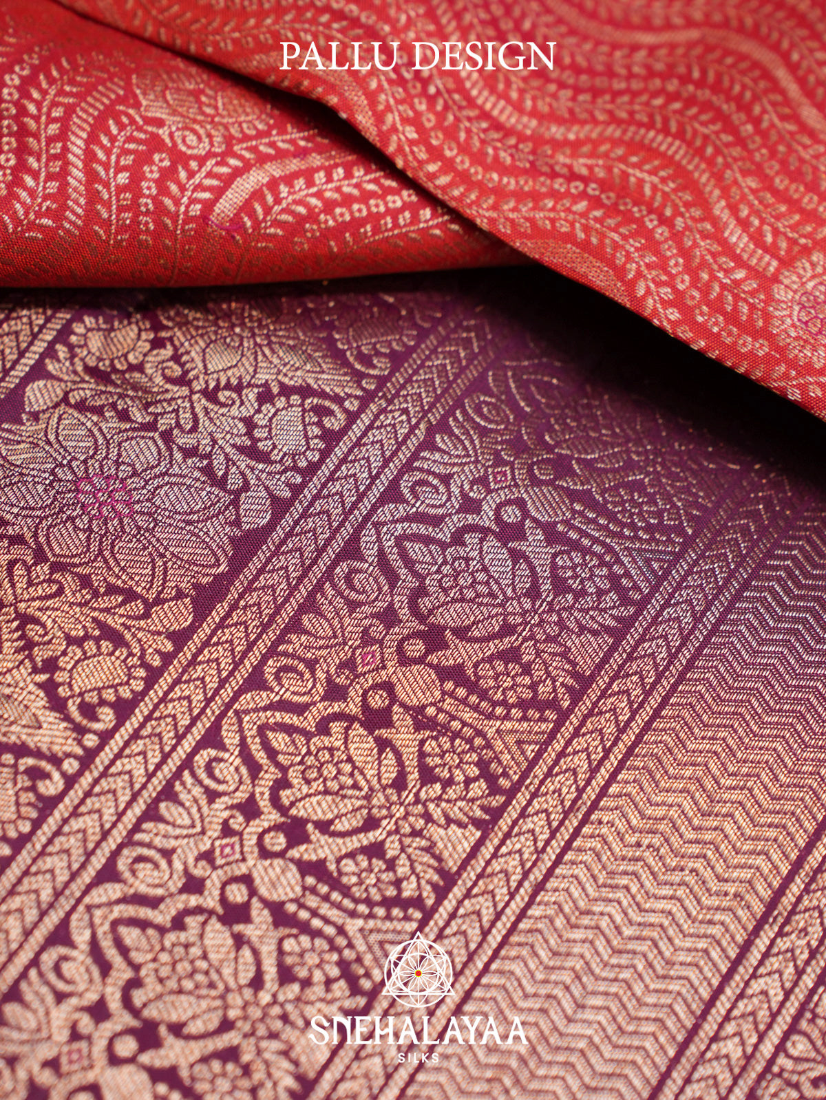 Rust Orange Kanjivaram Silk Saree