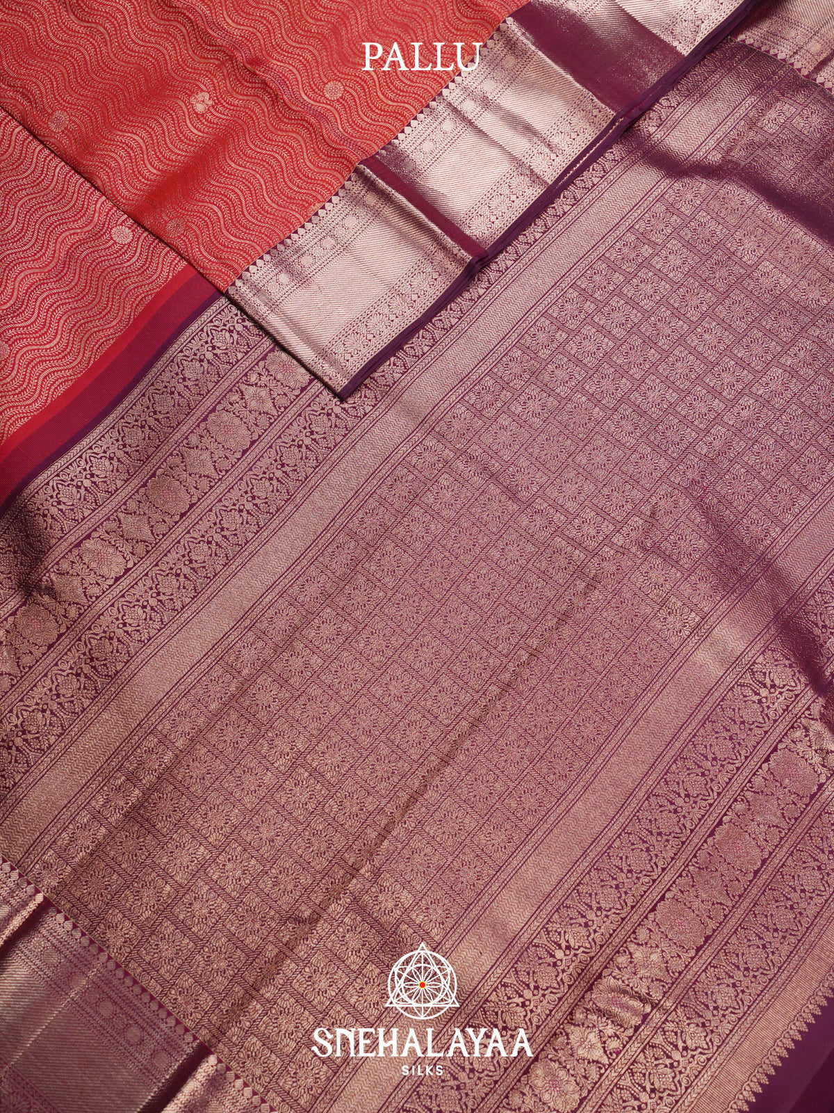 Rust Orange Kanjivaram Silk Saree