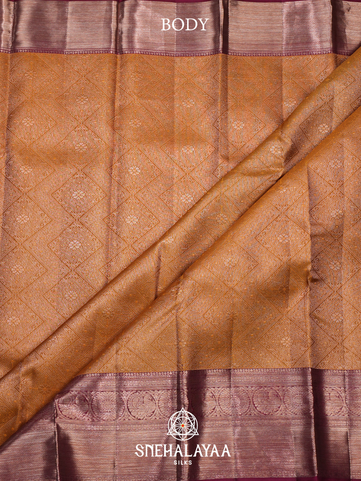 Mustard Yellow Kanjivaram Silk Saree