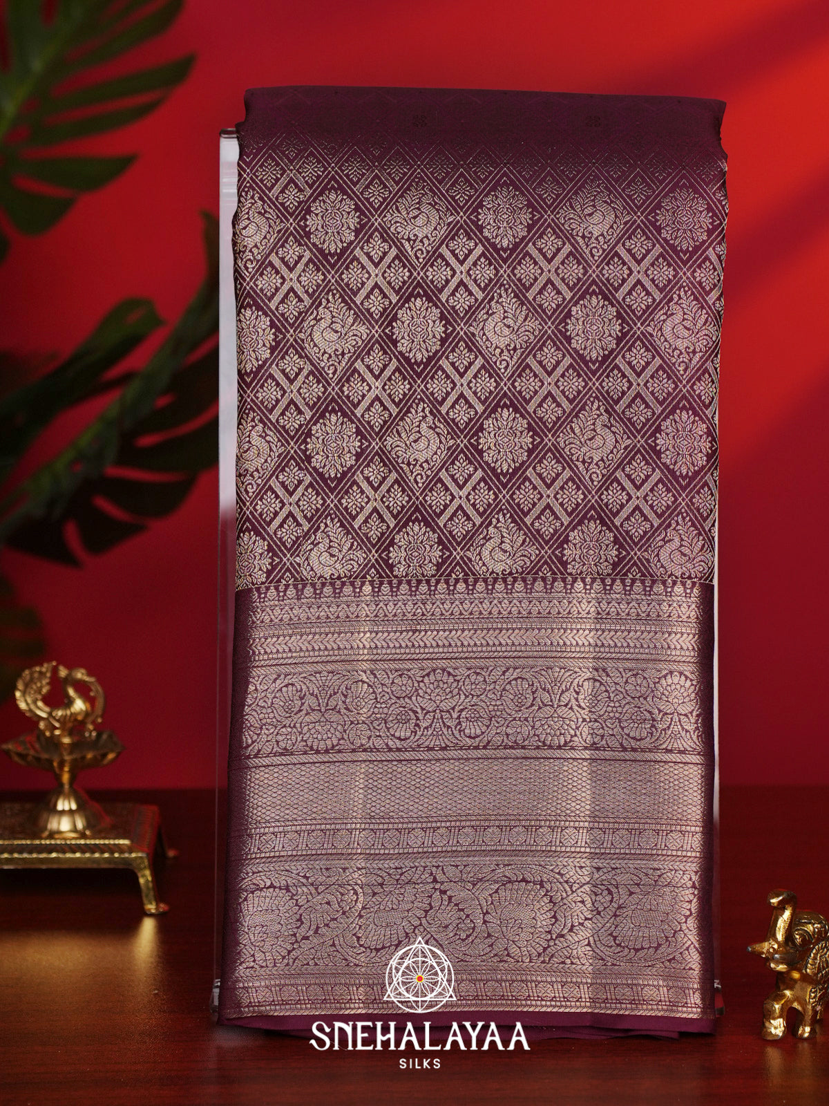 Coffee Brown Kanjivaram Silk Saree