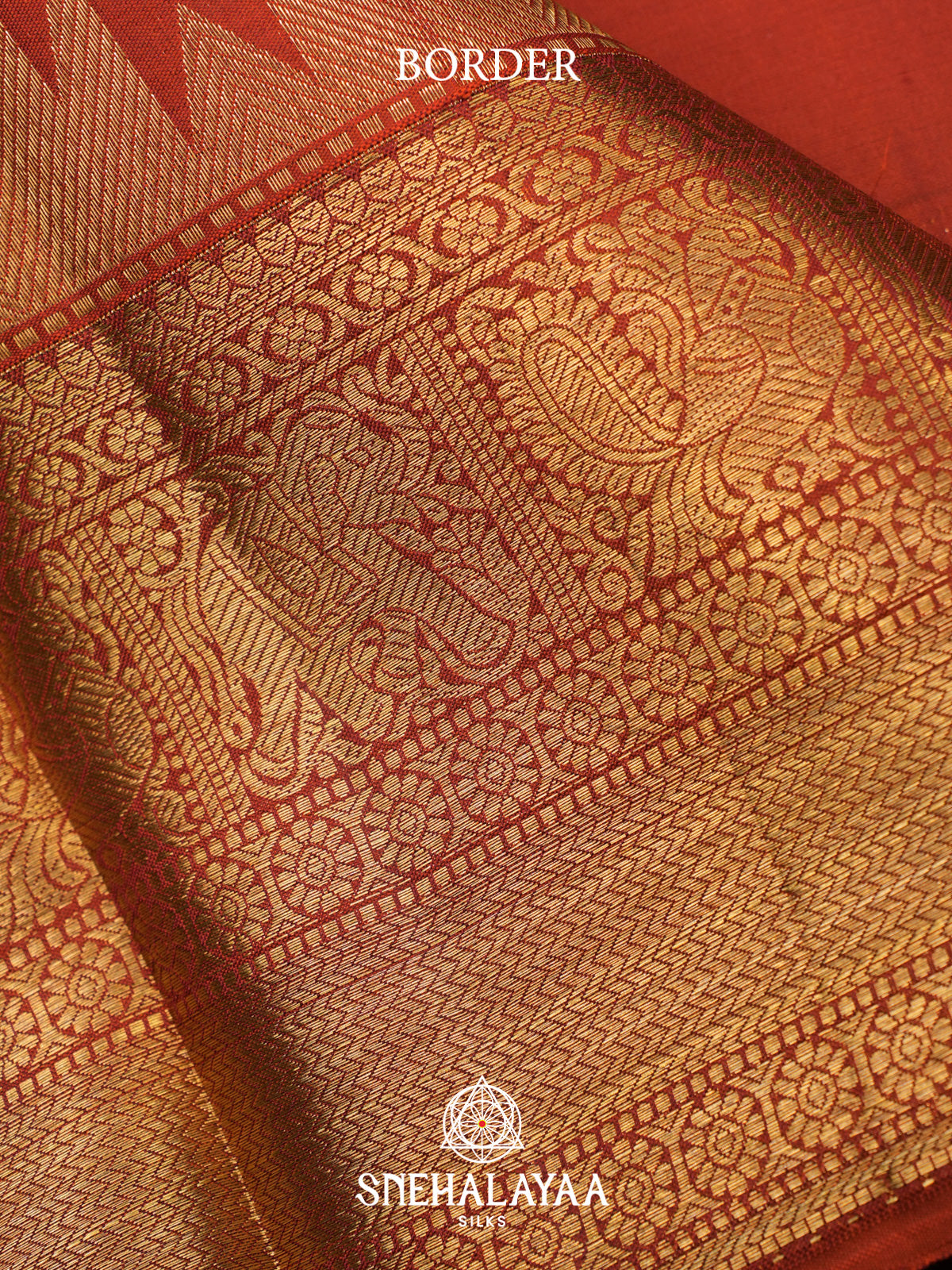 Orange Kanjivaram Silk Saree