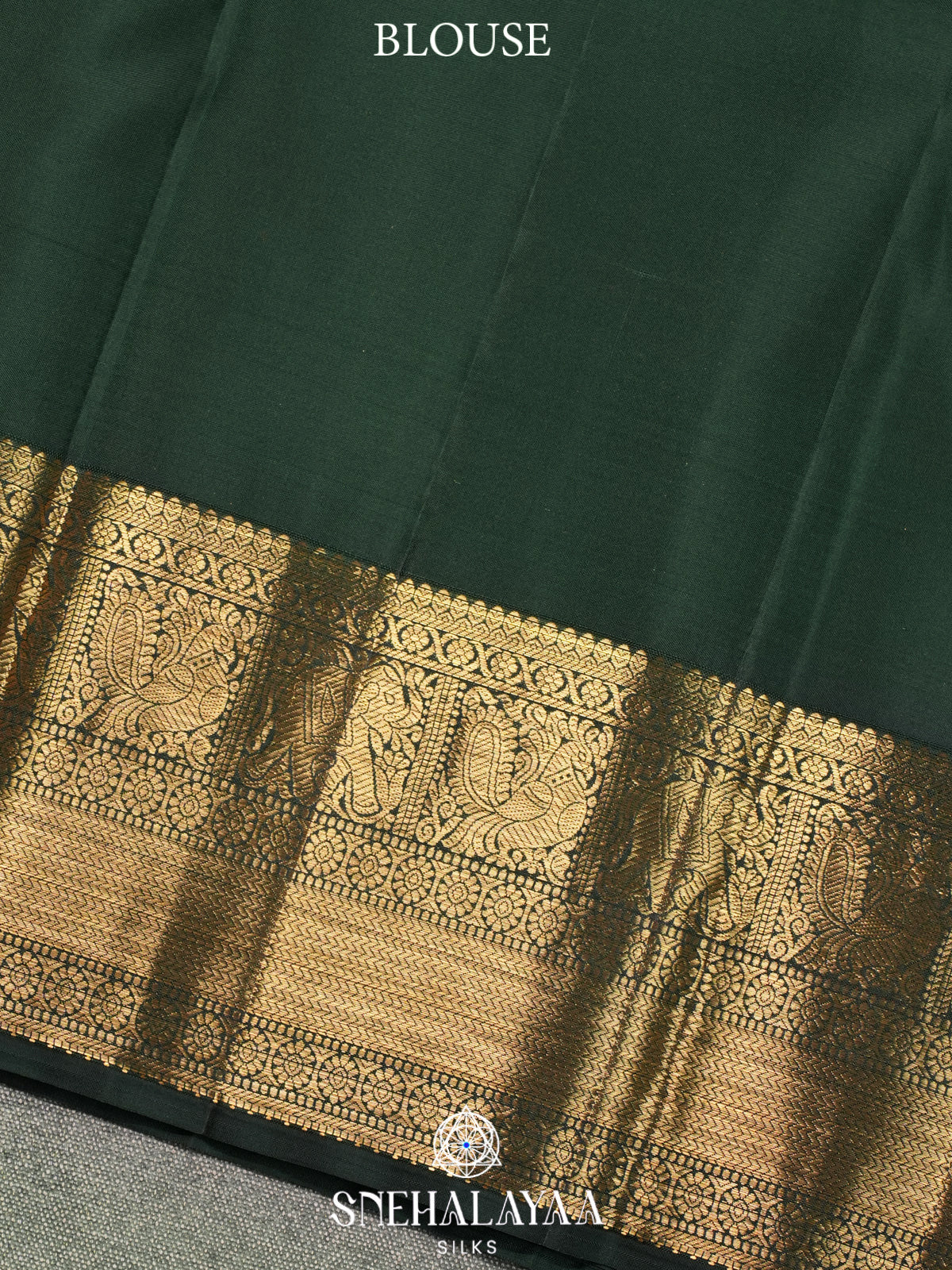 Forest Green Kanjivaram Silk Saree