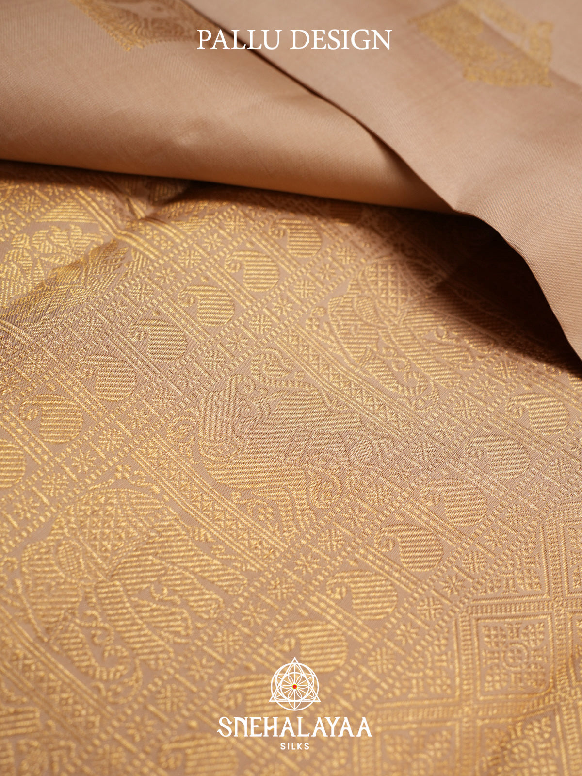 Cream Kanjivaram Silk Saree