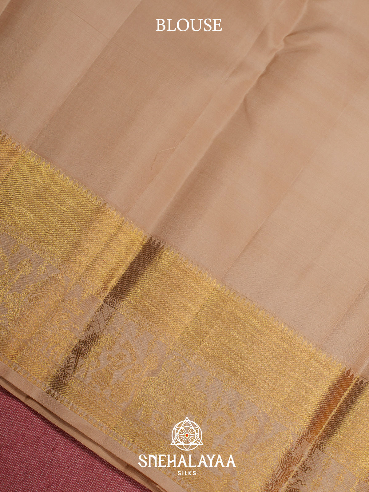 Cream Kanjivaram Silk Saree