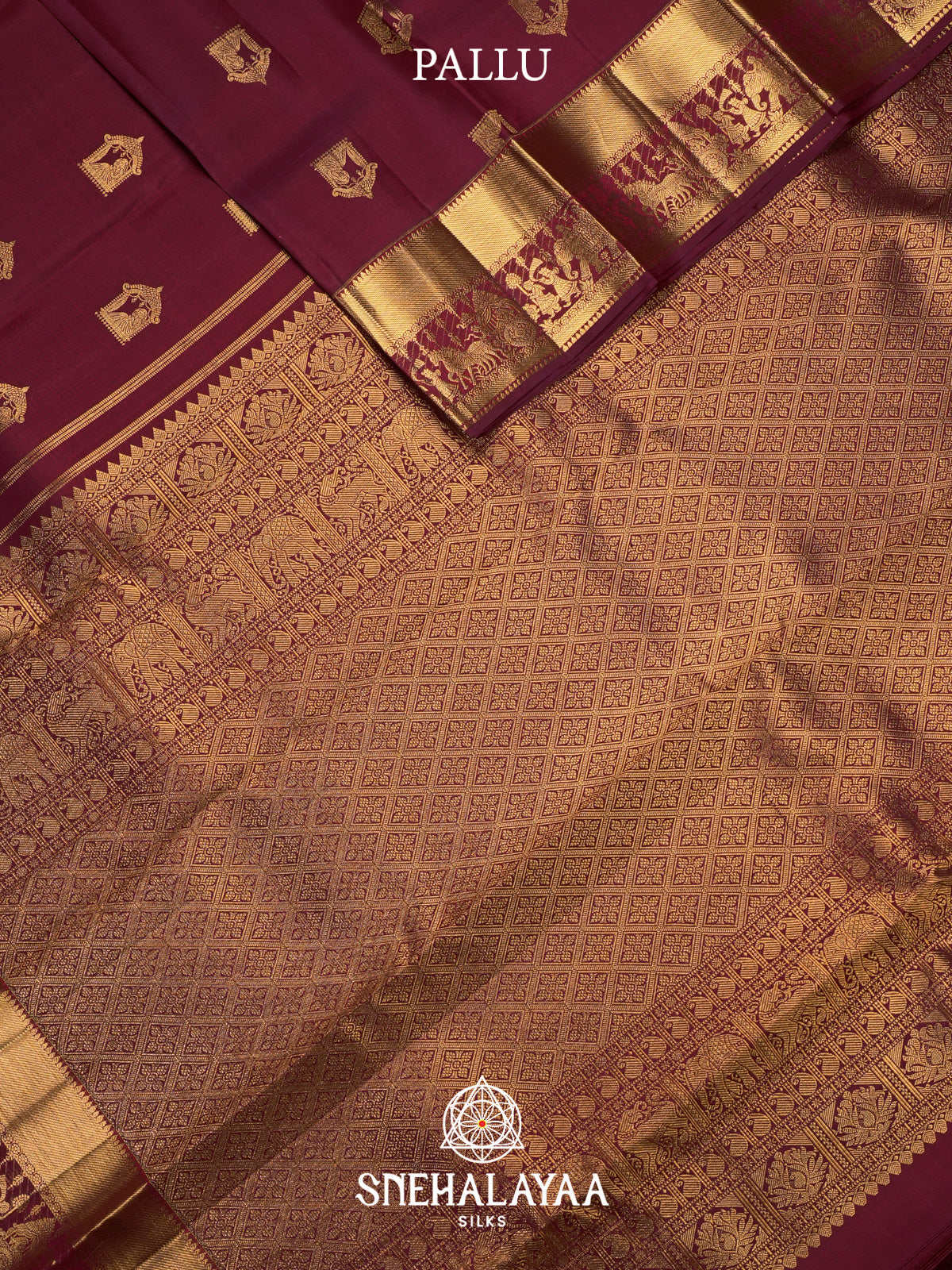 Maroon Kanjivaram Silk Saree