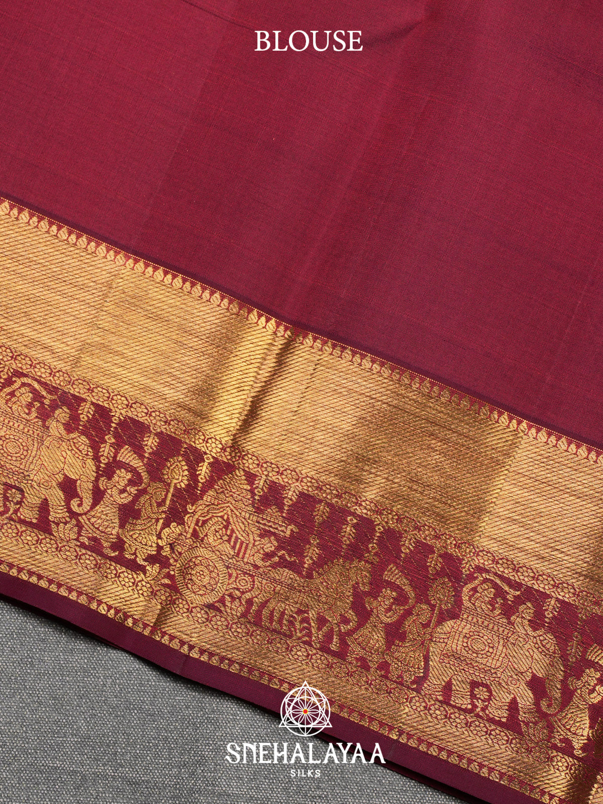 Maroon Kanjivaram Silk Saree
