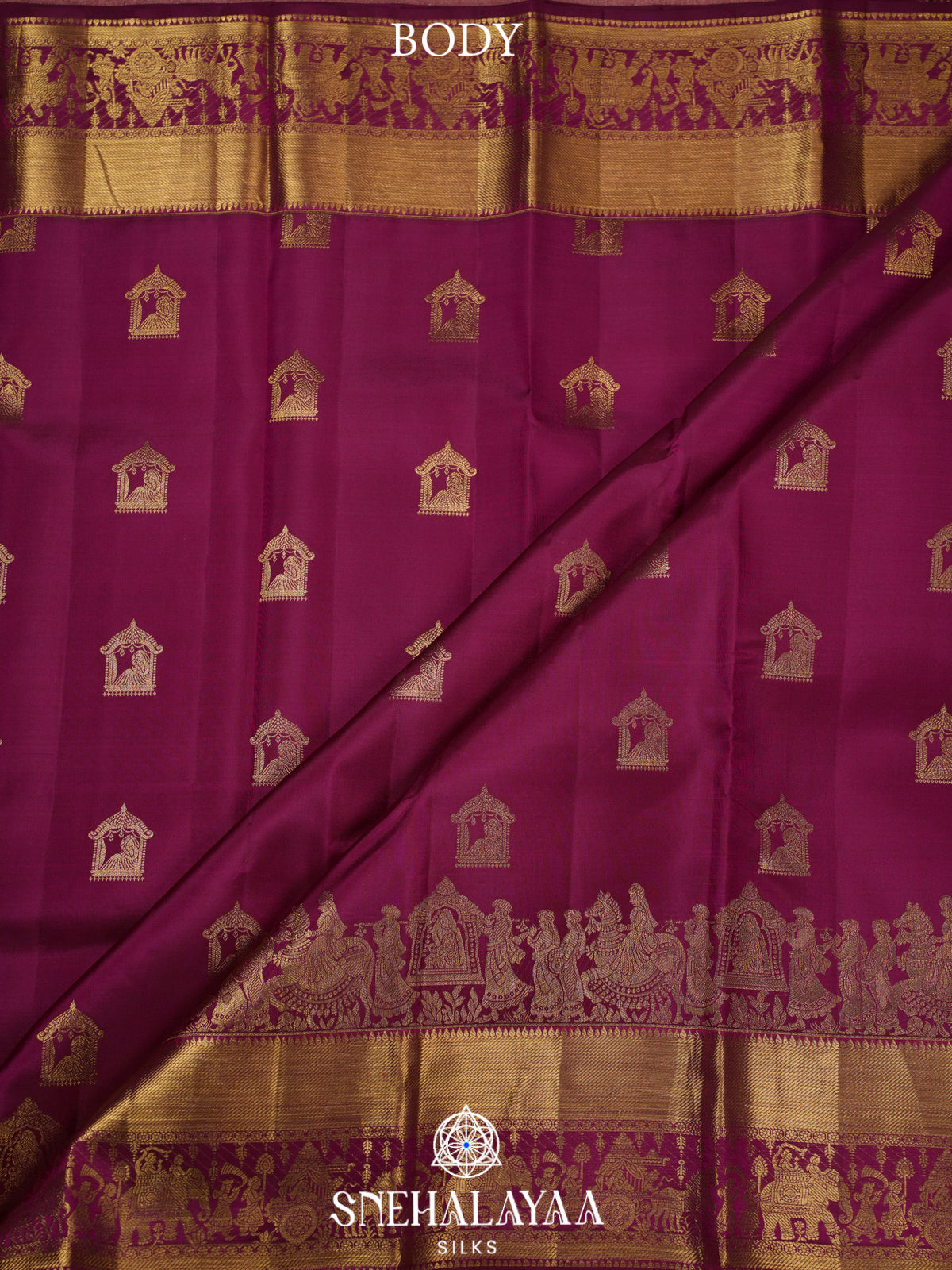 Magenta Kanjivaram Silk Saree