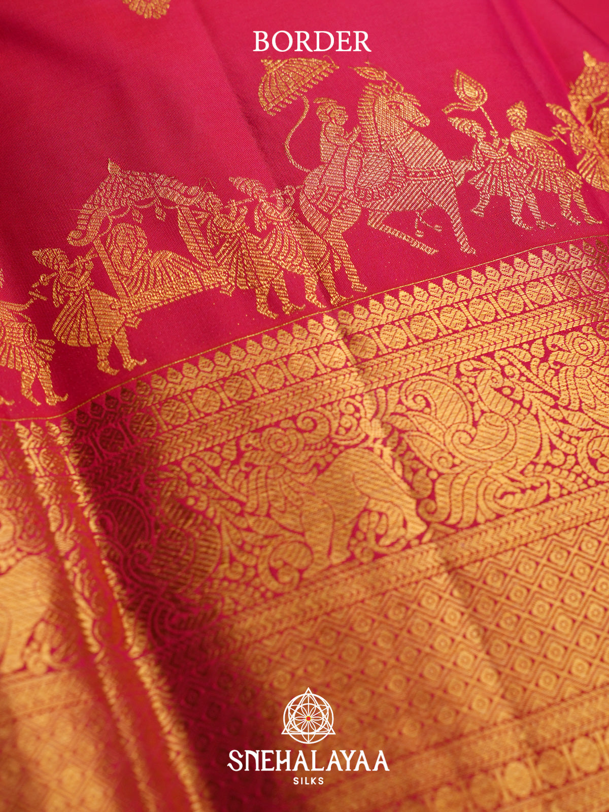 Ruby Red Kanjivaram Silk Saree