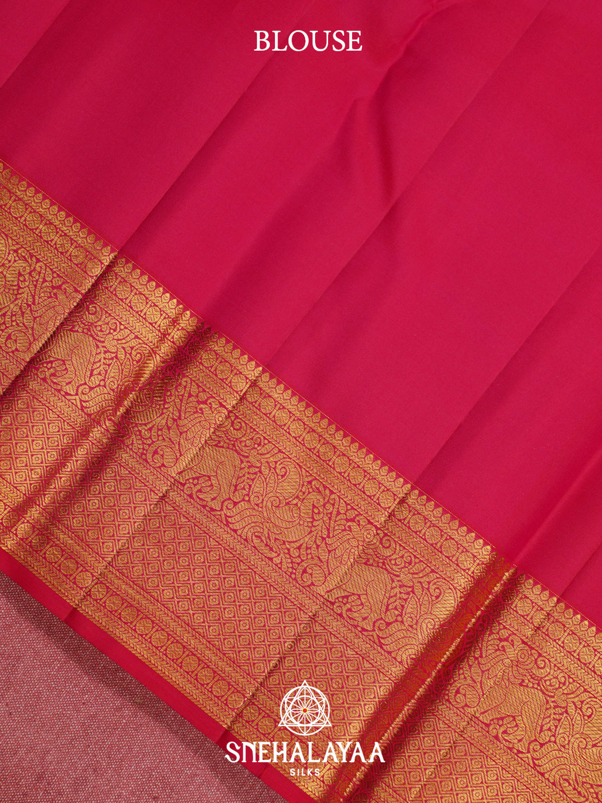 Ruby Red Kanjivaram Silk Saree