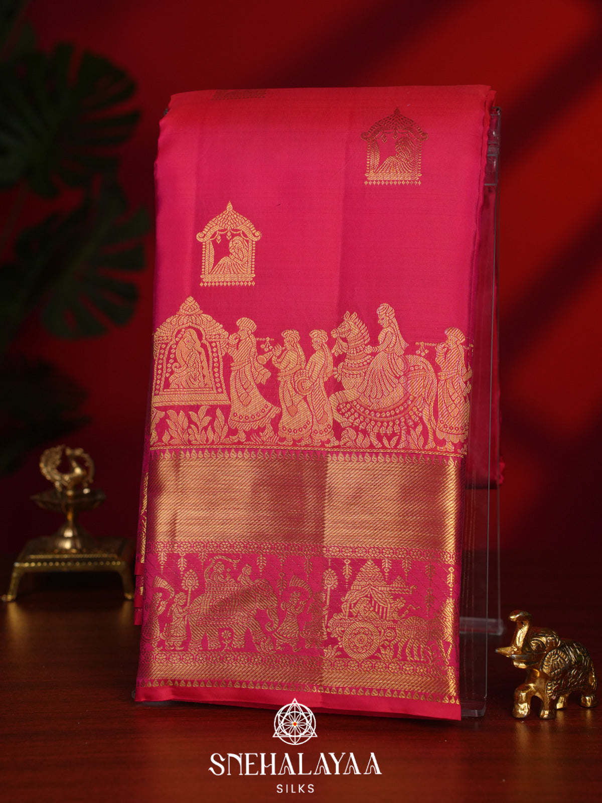 Pink Kanjivaram Silk Saree