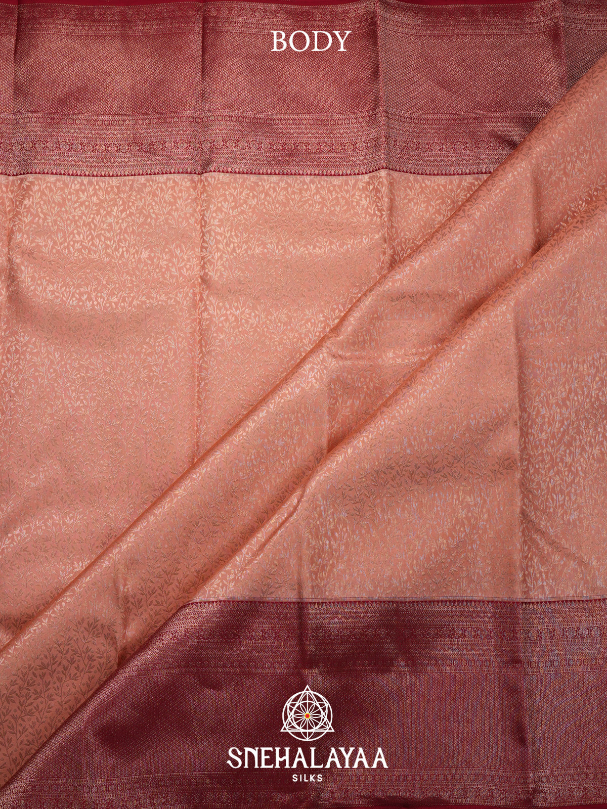 Pale Peach Kanjivaram Silk Saree